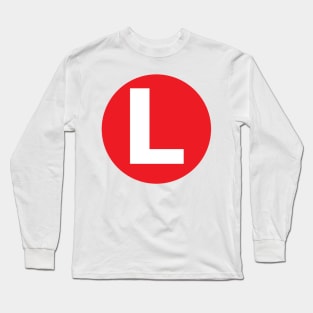 Letter L Big Red Dot Letters & Numbers Long Sleeve T-Shirt